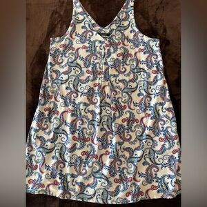 Ralph Lauren White w/Paisley Print Tank Dress. Sz M
